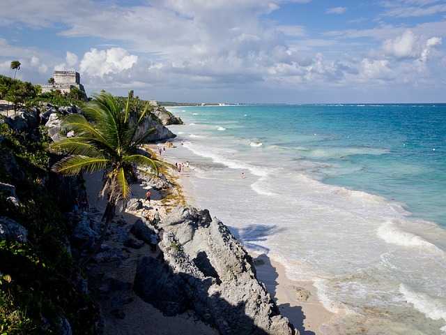 The beach at Tulum